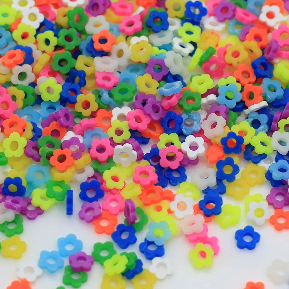 

5mm Hollow Flower Shape Polymer Clay Sprinkles For DIY Slime Filler Supplies Simulation Chocolate Cake Toys Slime Mud
