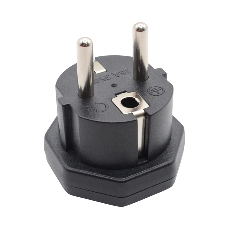 

American Standard French Plug Travel Adapter to European Power Transfer Connector US to Germany 16A 250V Other Adapter AC, Black white