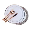 Rose Gold Charger Plates And Dishes Set Wedding Party Dinner Plates