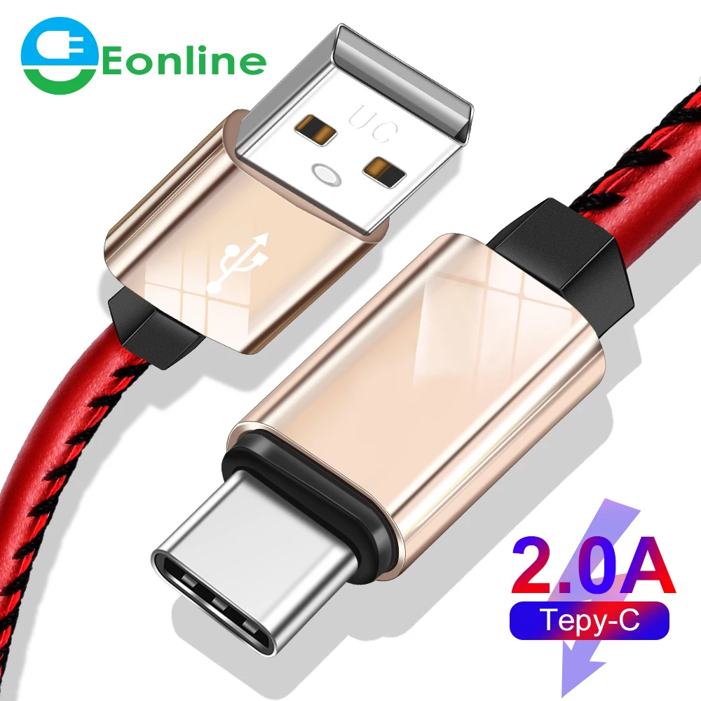 

Leather Braided USB Type-C Cable Sync Data USB C Charging Cable For Samsung Galaxy S9 S8 Plus Note 9 Huawei Micro USB Cable, Black;pink;golden;sliver