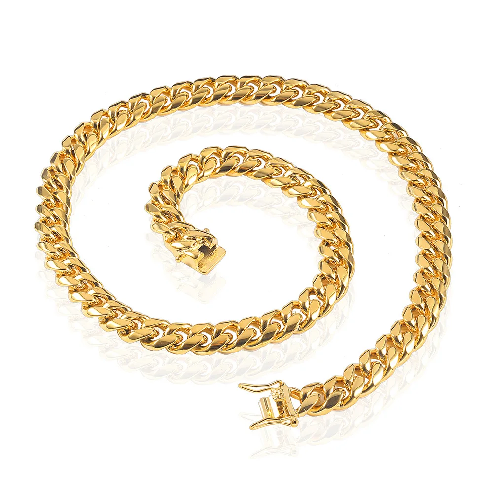 

Best Selling Elegant Fashionable Free Style Jewelry Turkish Men's HipHop Cuban Link Chain India Men Chain Necklace, Gold/silver