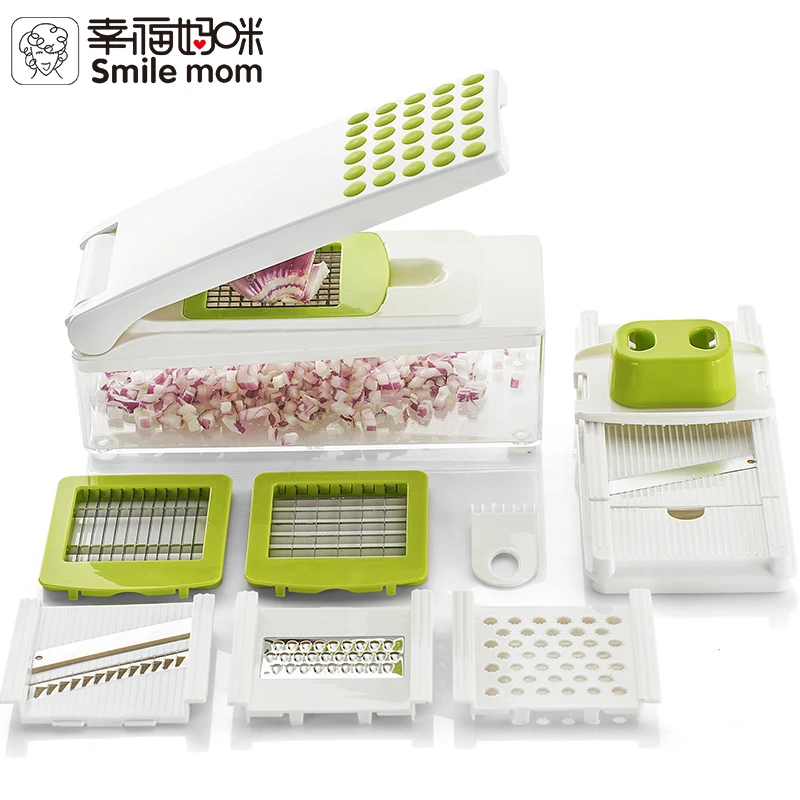 Smile mom Handy Manual Mandoline Garlic Nice Onion Dicer Vegetable Chopper Slicer