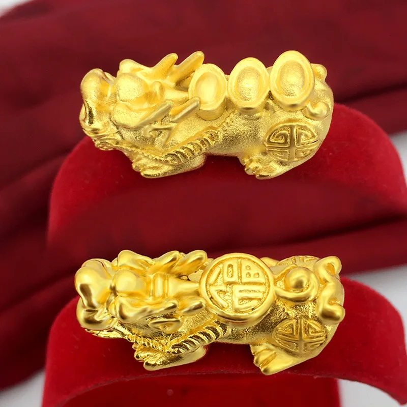 

2019 New Sand Golden Copper Pixiu Beads for Bracelet DIY Jewelry Accessories Handmade Pendant Beads, N/a