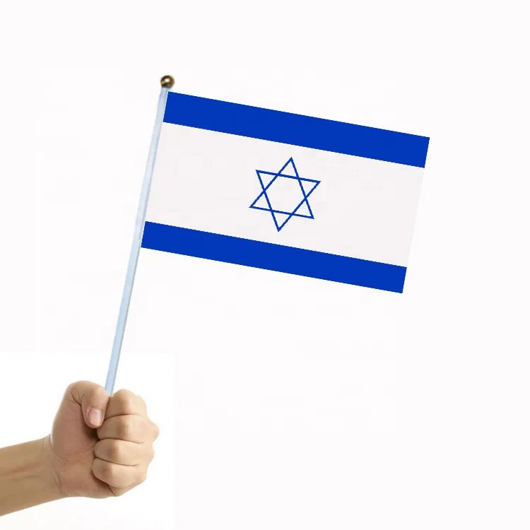 

custom mini Polyester Israel Hand held Flag, Custom color