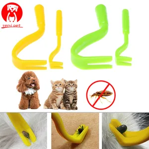 Image of 2Pcs Pet Supplies Fleas Lice Twister Tick Remover Tool Hook Tool Remover Plastic Portable Flea Comb Horse Human Pet Cat Dog