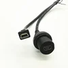 Usb B Type Female Connector Waterproof Panel Mount 5 wire micro mini usb cable