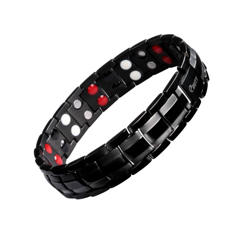 

Power Band Good For Health Bangles Magnetic Bracelet Stainless Steel Bracelet, Black