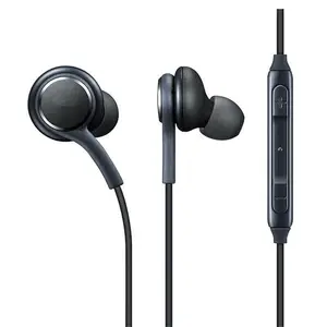 Black Braided Wired Earphones Headset For Samsung Galaxy S9 S8 Note 8