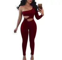 

Wholesale Sexy Women One Shoulder Plus Size Long Jumpsuit