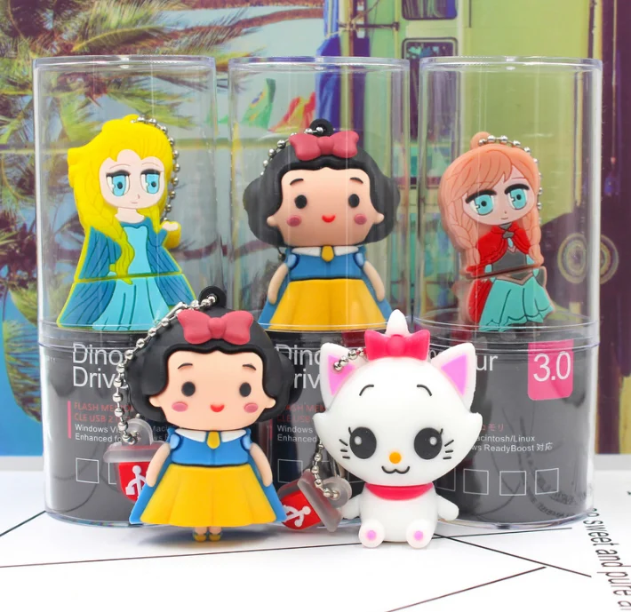 Cartoon Doll USB Flash Drive Keychain pendrive Promotional Gift For School Kids USB 2.0 USB 3.0