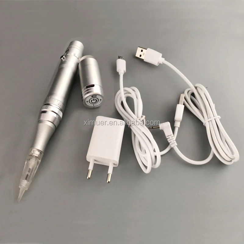 

Professional Eyebrows Tattoo Machine Wireless Permanent Eyebrow Tattoo Pen, Silver