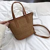 China Supplier Summer Woven Straw Bucket Bag ,Fashion Straw Beach Bag Women Purse Handbag 2019