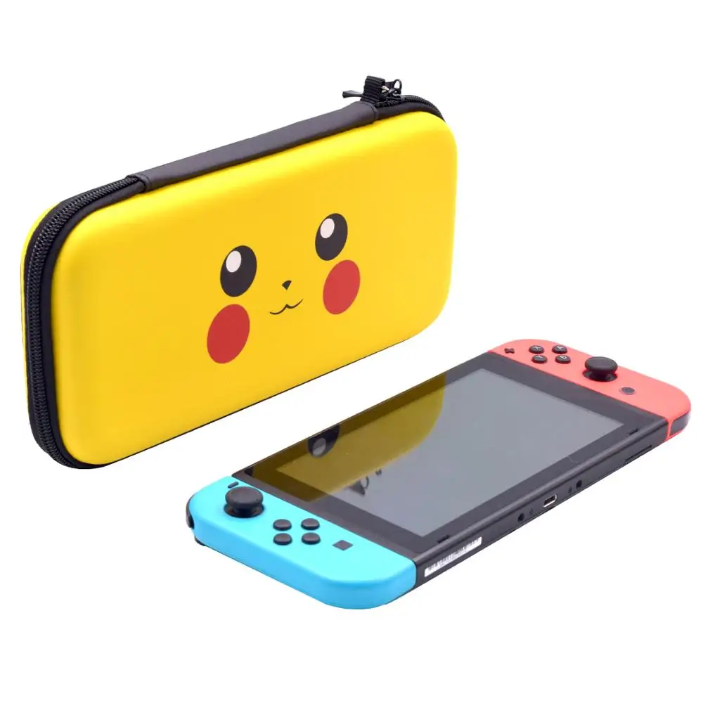 

Protective Travel carrying hard shell eva case for nintendo switch game controller and for Pikachu, Yellow