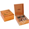 Unique design lacquer wooden tea packaging case/box with 4 compartments
