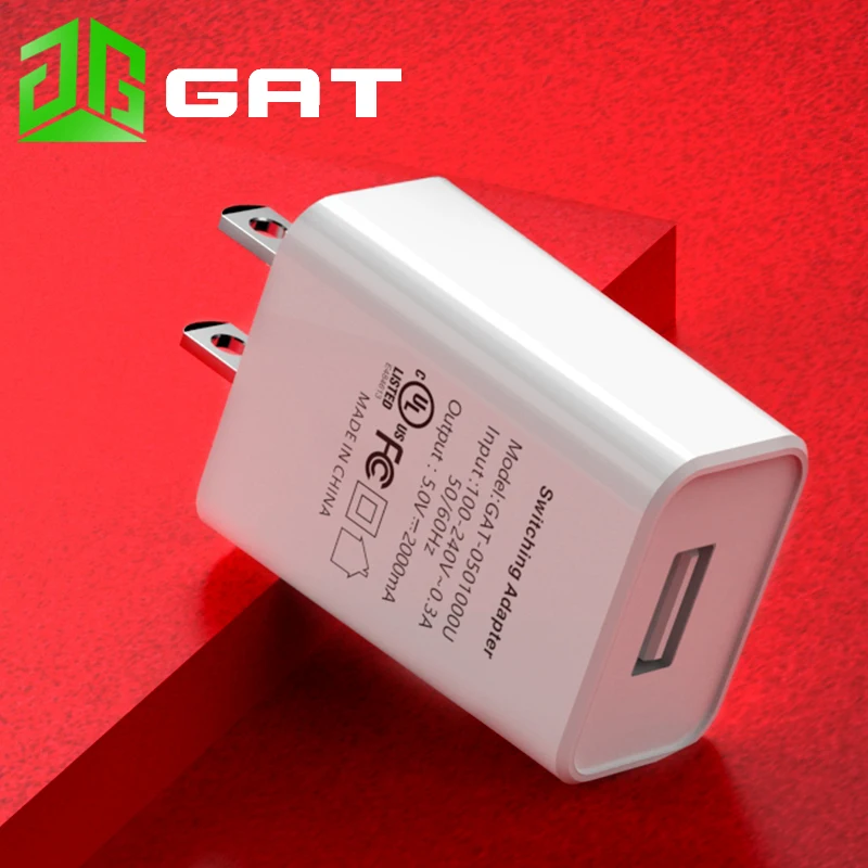 
5v 2a Charger UL FCC Certified American standard wall USB Charger US 10W High Quality for mobile phone 