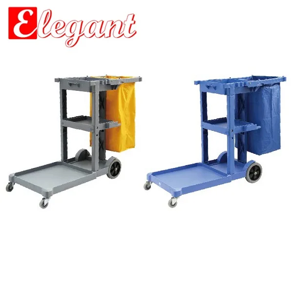 
janitorial supplies Platform Janitorial Cart with 25 Gallon Vinyl Bag 