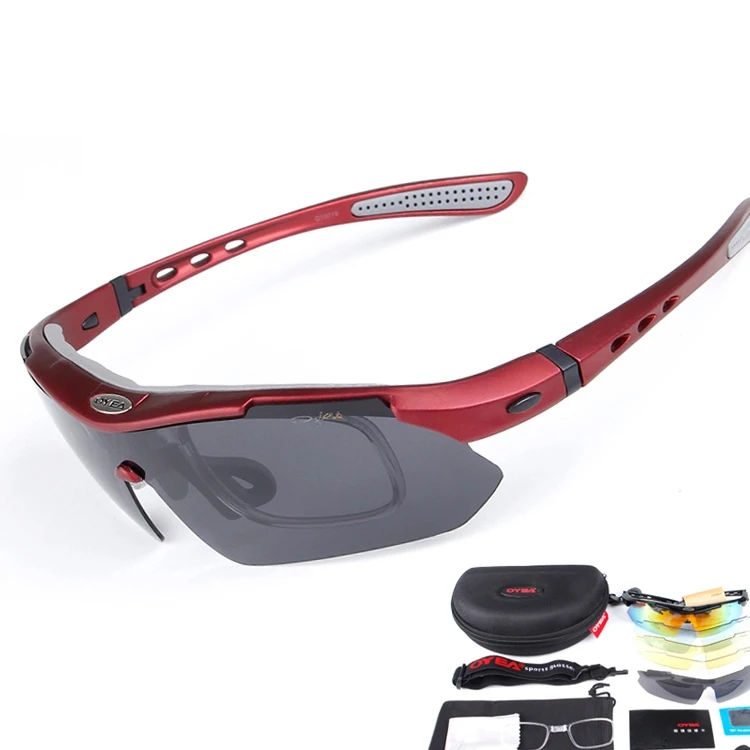 

2019 fashion sports eyewear,cycling eyewear, prescription interchangeable lenses polarized cycling sunglasses, Black;red;yellow;gray and other