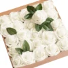 Artificial Flowers Roses Head With Stem for DIY Wedding Bouquets Centerpieces Arrangements Birthday Baby Shower Home Party