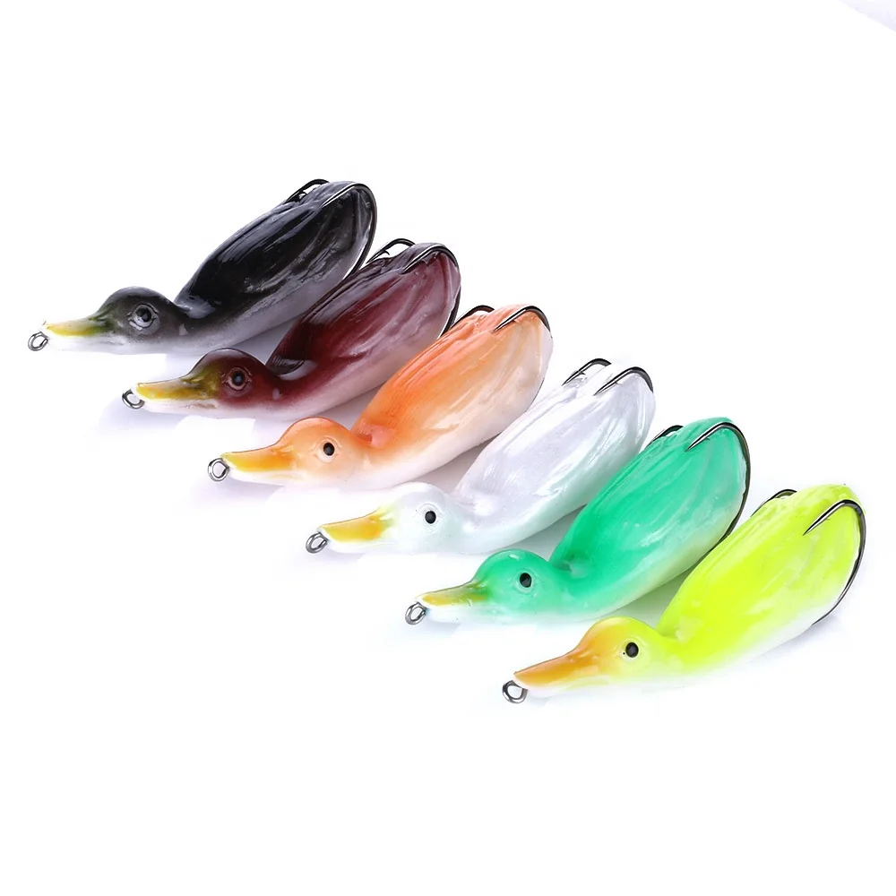 

10.5cm 18.5g High quality new type duck shape fishing soft lure, 6available colors to choose