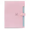 5 Pockets Portable File Folders A4 PP Expandable Accordion Organizer with Button Closure
