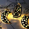 Ramadan Festival Events Indoors Home Party decor 10 LED Curtain Moon and Lamp String Light for Patio
