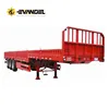 CIMC flat bed semi trailer with 3 axles and optional loading capacity 15t to 80t