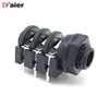 PCB Panel Mount 6 Pin 1/4" 6.35mm Female Stereo Headphone Jack Socket