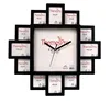 high quality plastic photo frame wall clock with 12 photo frame