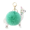 China Promotion Gift Bag Handbag Accessories Fluffy Ball Plush Faux Fur Pom Pom Keychain Animal Element Alpaca Pompom Key Chain