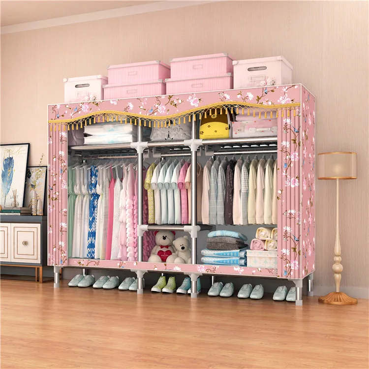 
Modern Non-Woven Fabric Portable and Foldable Home Closet Furniture Wardrobe Portable Design for small bedroom C1702 