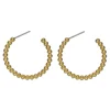Latest new copper costume earring jewelry brass ball shape wire bamboo earrings for women