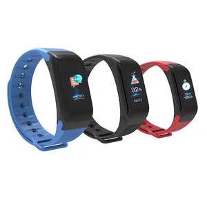 Hot sale android ios F1 Plus waterproof color screen fitness tracker smart wrist band with Blood Pressure F1 Smartband