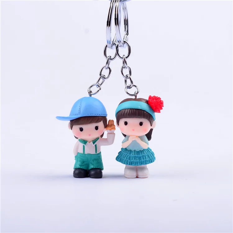 
lovely wedding gift key chain ring bridegroom and bride shaped keychain ring for marry party 