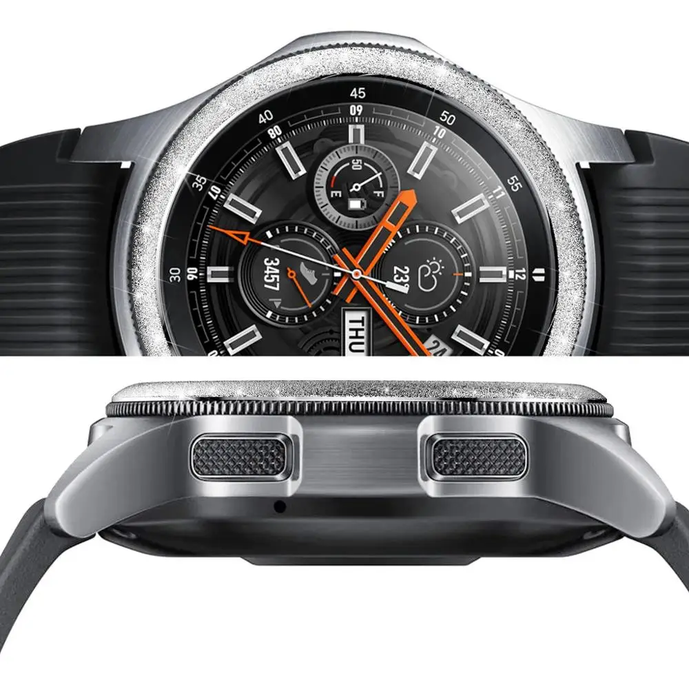 

For Samsung Galaxy Watch 46MM Bezel Ring Adhesive Cover Anti Scratch Metal 2019 New Arrival fashion, N/a