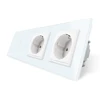 LIVOLO EU US Standard Wall Socket Outlet Glass Panel Schuko And Switch