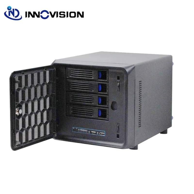 

Mini-ITX Cloud Storage 4Bays NAS Server Case, Black