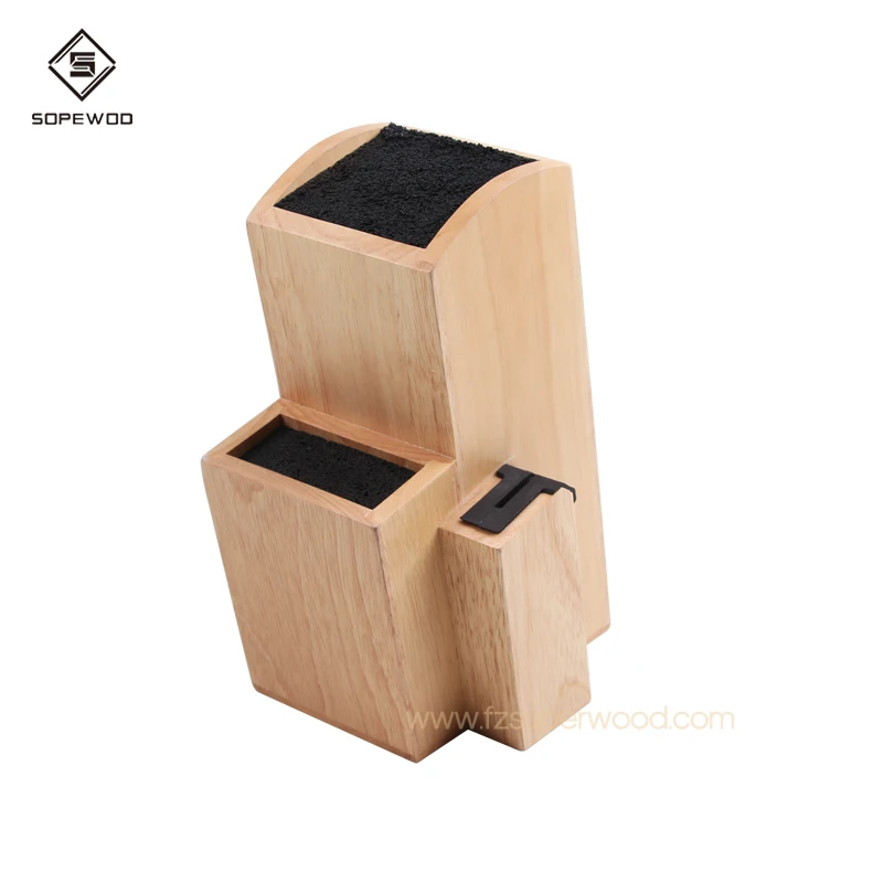 

Durable bamboo wood knife block with nylon rods knife holder