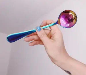 Image of Colourful Stainless steel coffee cupping spoon