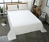Full size white plain hotel bed sheet