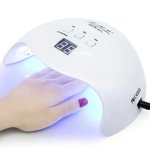 

Faceshowes Powerful Nail Dryer Uv Led Fast Curing Nail Lamp for Gel Nail FD-160, White/gold