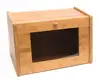 Bamboo Wood Bread Box Bin with Tempered Glass Window Bamboo Bread Box