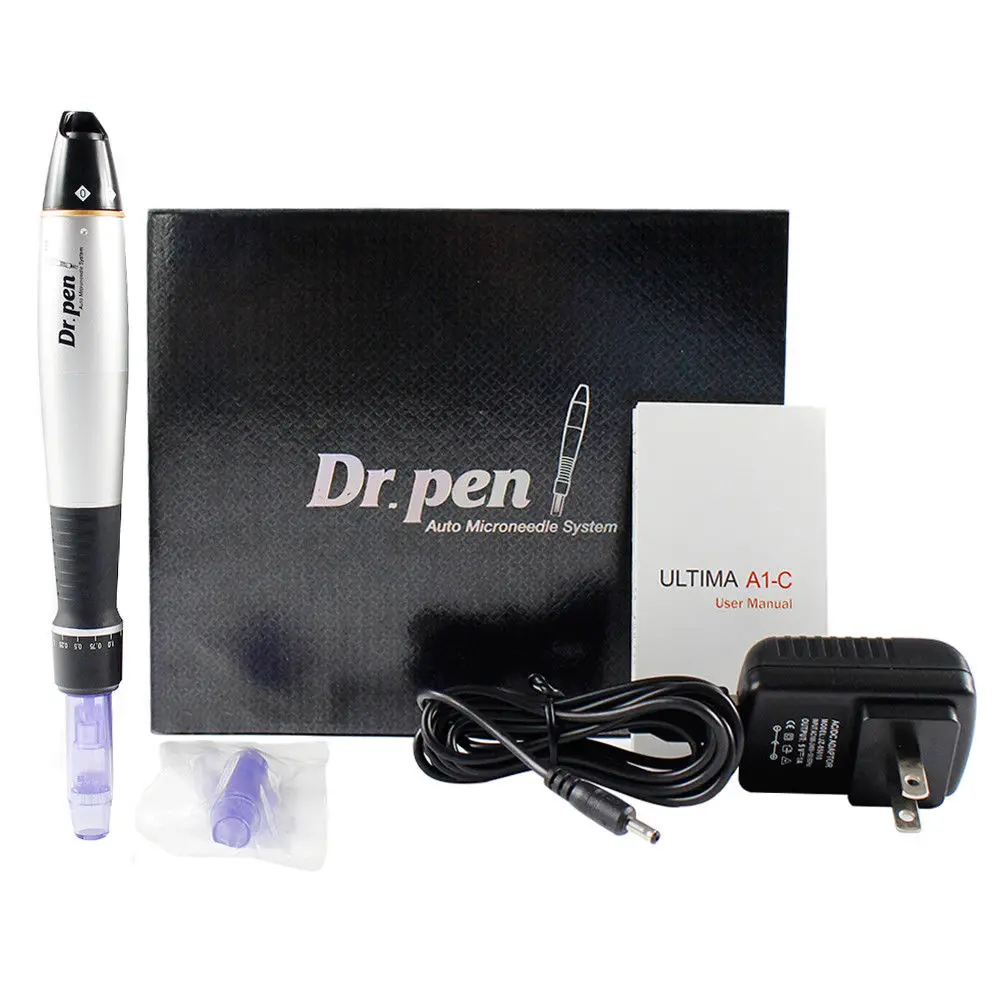 

Electric Derma Dr Pen A1 Anti-age Auto Micro Needle Roller with 2 cartridges, 3 colours