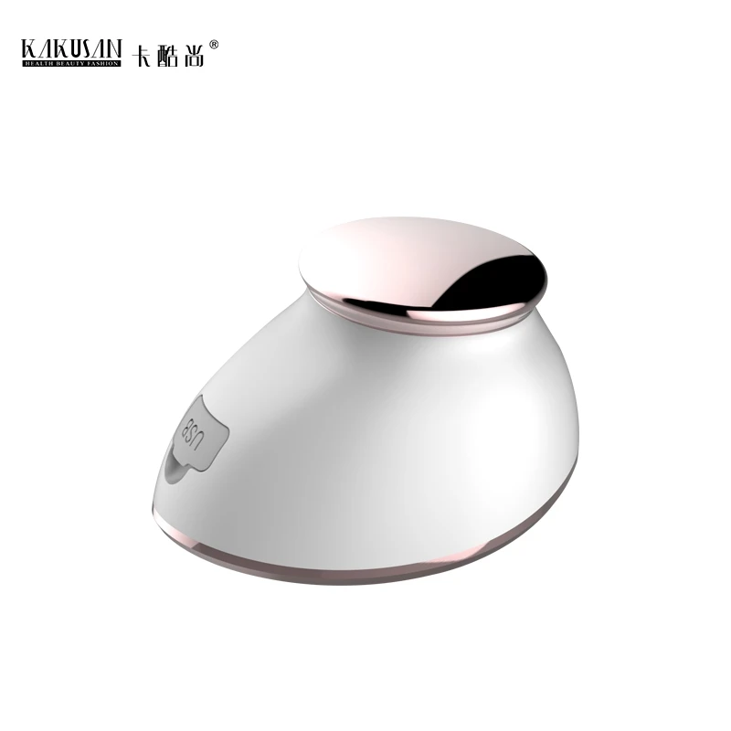 
45 Degree Heat High Frequency Vibration Facial Essence Applicator Massager Silicone Face Washing Brush 