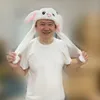 Cute funny animal rabbit ears hats plush moving ear bunny hat for dress up cosplay gift