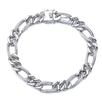 

Gold 925 Sterling Silver Jewelry Chain Link Curb Bracelet For Men Women