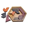 Geometric Shape Educational Intelligent Game Toy Jigsaw Tangram Board Wooden Toy For Children