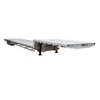 Extendable lowboy semi trailer drop deck double