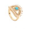 New Style Light Devil Eye Ring Fashion Popular Zircon Eye Ring For Girls