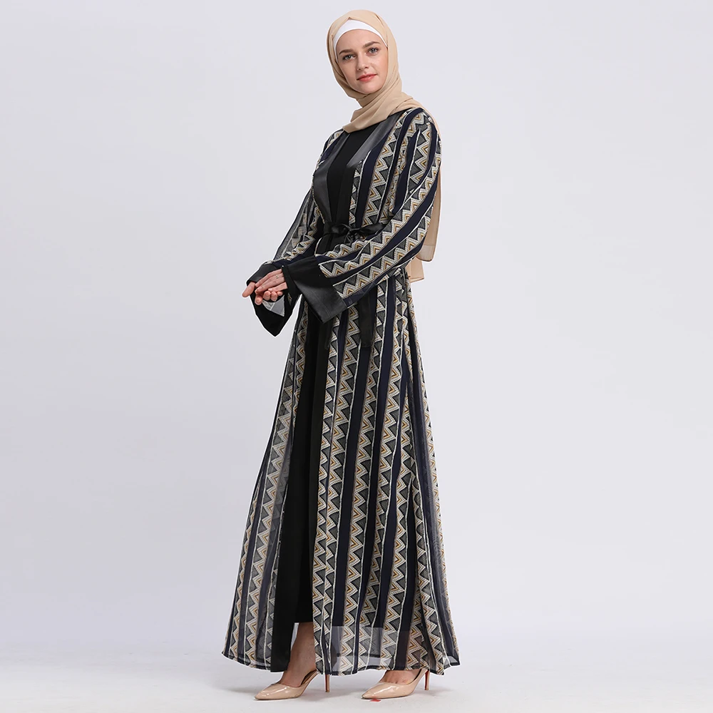 

2019 new collection model in dubai soft chiffon kaftan muslim abaya, Same pic