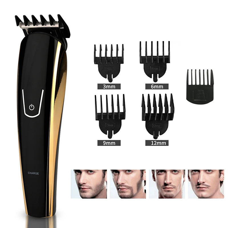 

2019 Professional Rechargeable Electric Shaver For Men 5 In 1 Hair Clipper Hair Trimmer Nose Hair Remover, Black